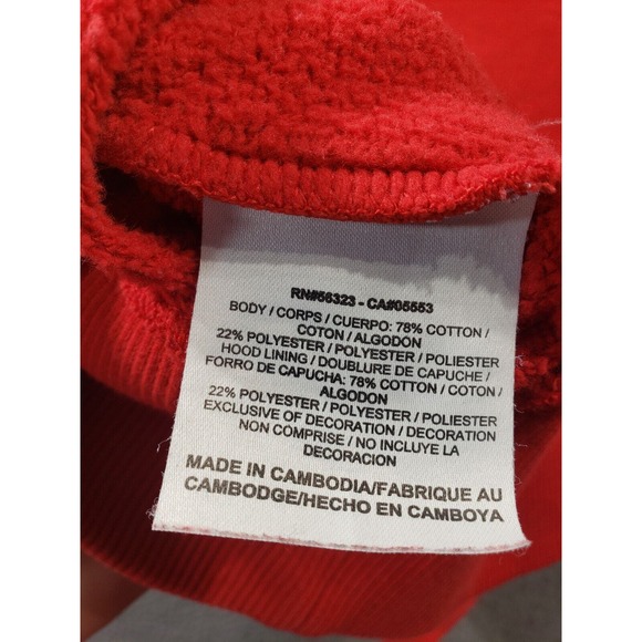 Nike Hoodie Men's XL Extra Large Red Fleece Pullover Center Check Sweatshirt - Picture 9 of 11